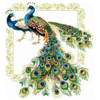 Купить Набор для вышивания счетным крестом Величественные павлины 48х52 см (арт. MK038) Купить Набор для вышивания счетным крестом Величественные павлины 48х52 см (арт. MK038)