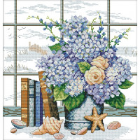 Купить Набор для вышивания счетным крестом Букет цветов у окна 36х35 см (арт. MK040) Купить Набор для вышивания счетным крестом Букет цветов у окна 36х35 см (арт. MK040)