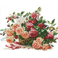 Купить Набор для вышивания крестиком Букет из роз 48х41 см (арт. MK045) Купить Набор для вышивания крестиком Букет из роз 48х41 см (арт. MK045)