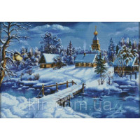 Купить Вышивка крестиком Зимний пейзаж 58х43 см (арт. MK058) канва 14 Купить Вышивка крестиком Зимний пейзаж 58х43 см (арт. MK058) канва 14
