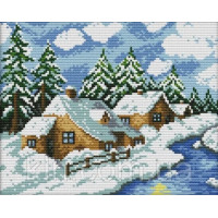 Купить Набор для вышивки крестом Зимний день 29х22 см (арт. MK066) комплект с нитками мулине Купить Набор для вышивки крестом Зимний день 29х22 см (арт. MK066) комплект с нитками мулине