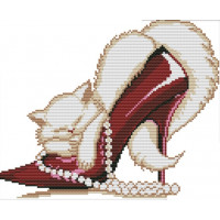 Купить Вышивка крестиком Пушистая кошечка модница 32х27 см (арт. MK076) Купить Вышивка крестиком Пушистая кошечка модница 32х27 см (арт. MK076)