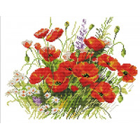 Купить Вышивка крестиком комплект с нитками Полевые маки 36х31 см (арт. MK080) Купить Вышивка крестиком комплект с нитками Полевые маки 36х31 см (арт. MK080)
