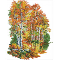 Купить Комплект для вышивки крестиком Осенний пейзаж 41х50 см (арт. MK091) крестом Купить Комплект для вышивки крестиком Осенний пейзаж 41х50 см (арт. MK091) крестом