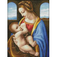 Купить Вышивка крестом набор Дева Мария с Иисусом 33х42 см (арт. MK122) канва СТ14 Купить Вышивка крестом набор Дева Мария с Иисусом 33х42 см (арт. MK122) канва СТ14