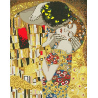 Купить Набор вышивки крестиком + бисером Климт Поцелуй 39х47 см (арт. MK125) канва СТ14 Купить Набор вышивки крестиком + бисером Климт Поцелуй 39х47 см (арт. MK125) канва СТ14