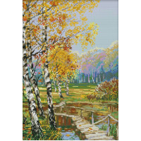 Купить Набор вишивки крестиком з нитками Осенние березки 34х46 см (арт. MK131) Купить Набор вишивки крестиком з нитками Осенние березки 34х46 см (арт. MK131)