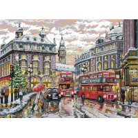 Купить Вышивка крестиком набор Гуляя Лондоном 54х41 см (арт. MK149) канва СТ14 Купить Вышивка крестиком набор Гуляя Лондоном 54х41 см (арт. MK149) канва СТ14