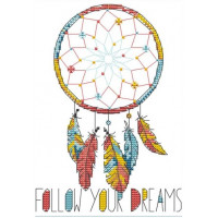 Купить Вышивка крестиком комплект с нитками Ловец снов 17х22 см (арт. MK152) Купить Вышивка крестиком комплект с нитками Ловец снов 17х22 см (арт. MK152)
