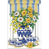 Купить Вышивка крестиком комплект с нитками Цветы в вазе 16х21 см (арт. MK154) Купить Вышивка крестиком комплект с нитками Цветы в вазе 16х21 см (арт. MK154)