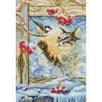 Купить Вышивка крестиком комплект с нитками Кошечка охотница 28х37 см (арт. MK160) Купить Вышивка крестиком комплект с нитками Кошечка охотница 28х37 см (арт. MK160)