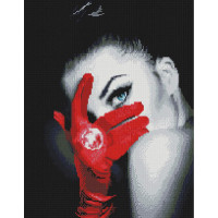 Дівчина в червоній рукавичці