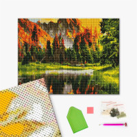 Захід в гірській долині