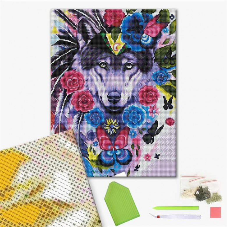 Вовк у квітах