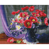 Букет в блакитний вазі