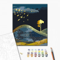 Птахи ночі з золотою фарбою