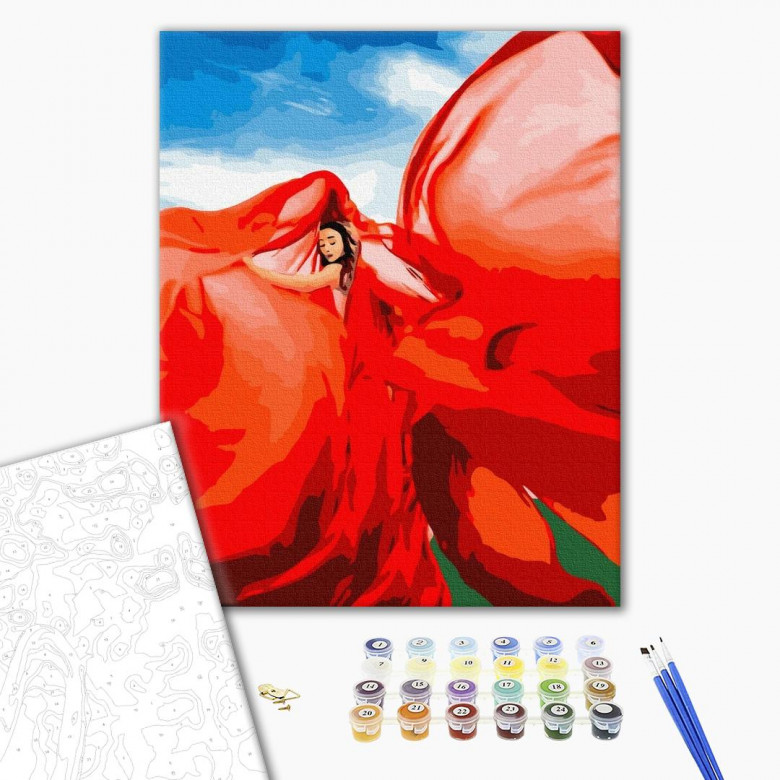 Жінка в червоному