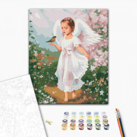 Ангелятко з пташкою