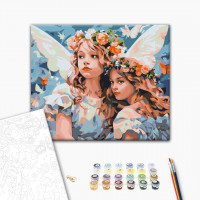 Янголи у квіткових вінках