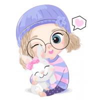 Дівчинка з кроликом