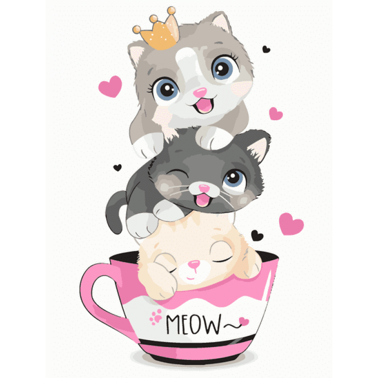 Котики в чашечці