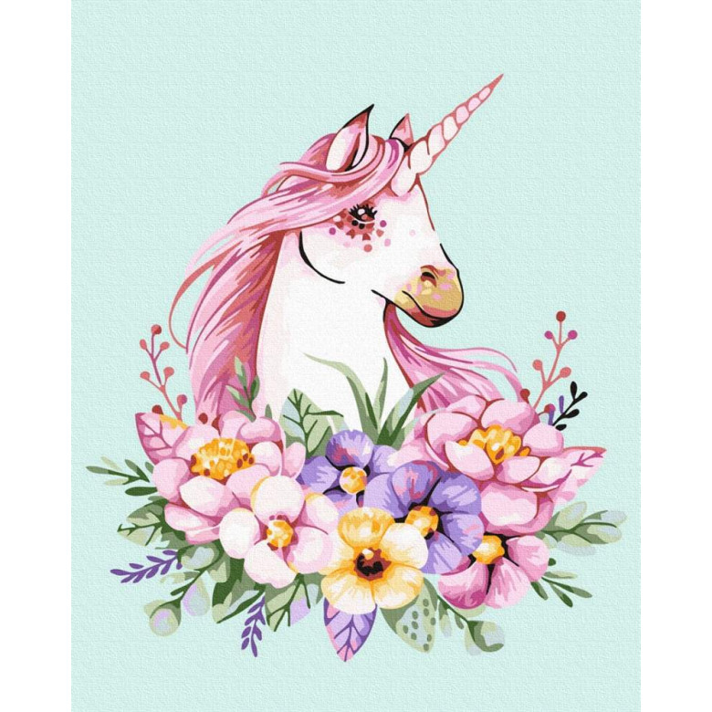 Єдиноріг в квітковому арті