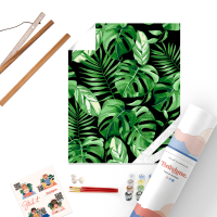 Монстера на темному фоні Монстера на темному фоні