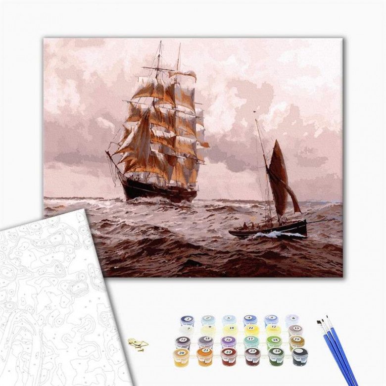 Вітрильник в бентежному морі