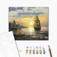 Вітрильник на заході сонця