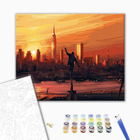 Силует на заході місті