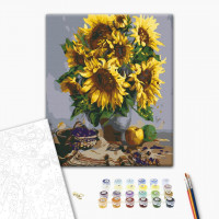 Натюрморт з букетом соняшників Натюрморт з букетом соняшників