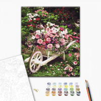 Садовий візок з квітами Садовий візок з квітами