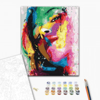 Портрет жінки в фарбах Портрет жінки в фарбах