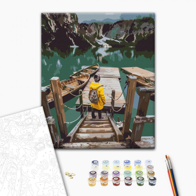 Мандрівник на озері Брайес