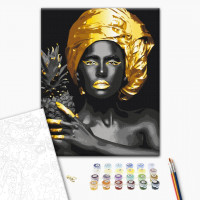 Екзотична краса з золотою фарбою