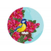 Синиця в квітах (Розмір M)