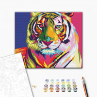 Тигр в стилі поп арт