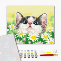 Котик в ромашках Котик в ромашках