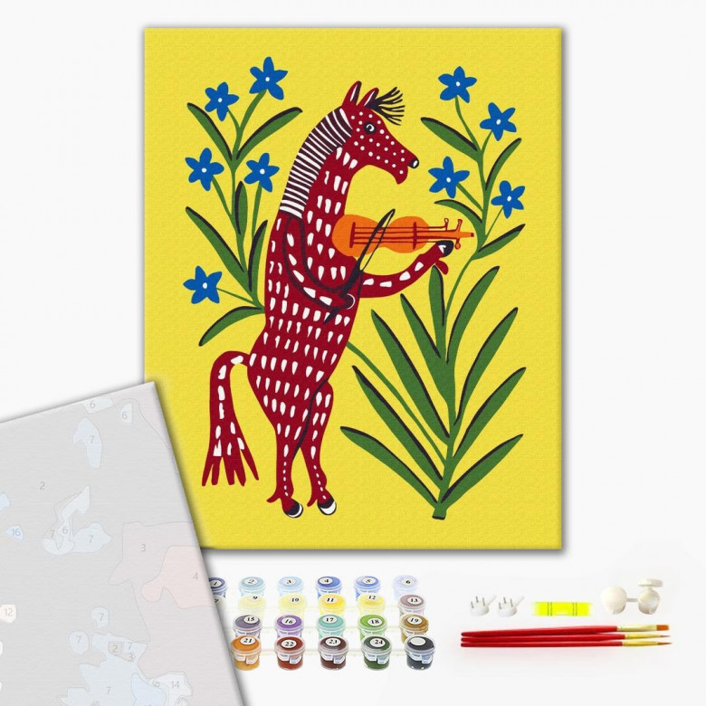 Коньок горбуньок на скрипочці грає © Maria Prymachenko