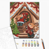 Святкові зайчики ©Лазаренко Олена