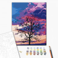 Осінь на фоні пурпурного неба Осінь на фоні пурпурного неба