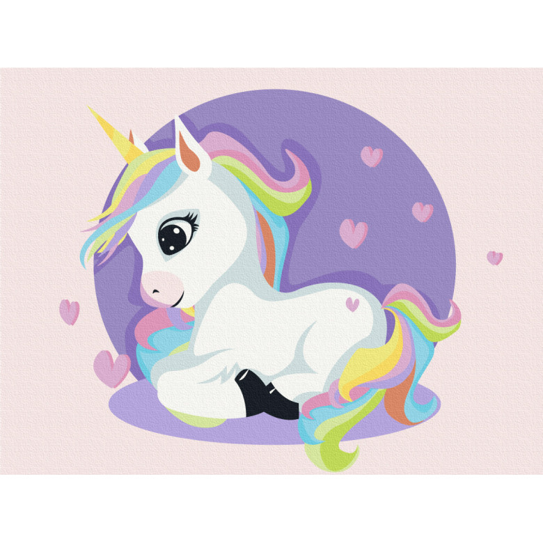 Єдиноріг у сердечках