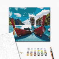 Човни в лагуні Човни в лагуні