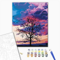 Осінь на фоні пурпурного неба Осінь на фоні пурпурного неба