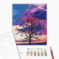 Осінь на фоні пурпурного неба Осінь на фоні пурпурного неба