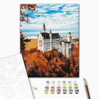 Осінній вид на Нойшванштайн Осінній вид на Нойшванштайн