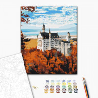 Осінній вид на Нойшванштайн Осінній вид на Нойшванштайн