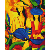 Портрет жінок з котом