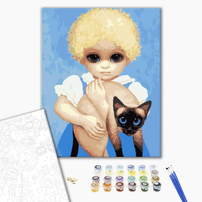 Дитина з кішкою. Маргарет Кін