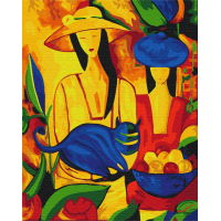 Портрет жінок з котом